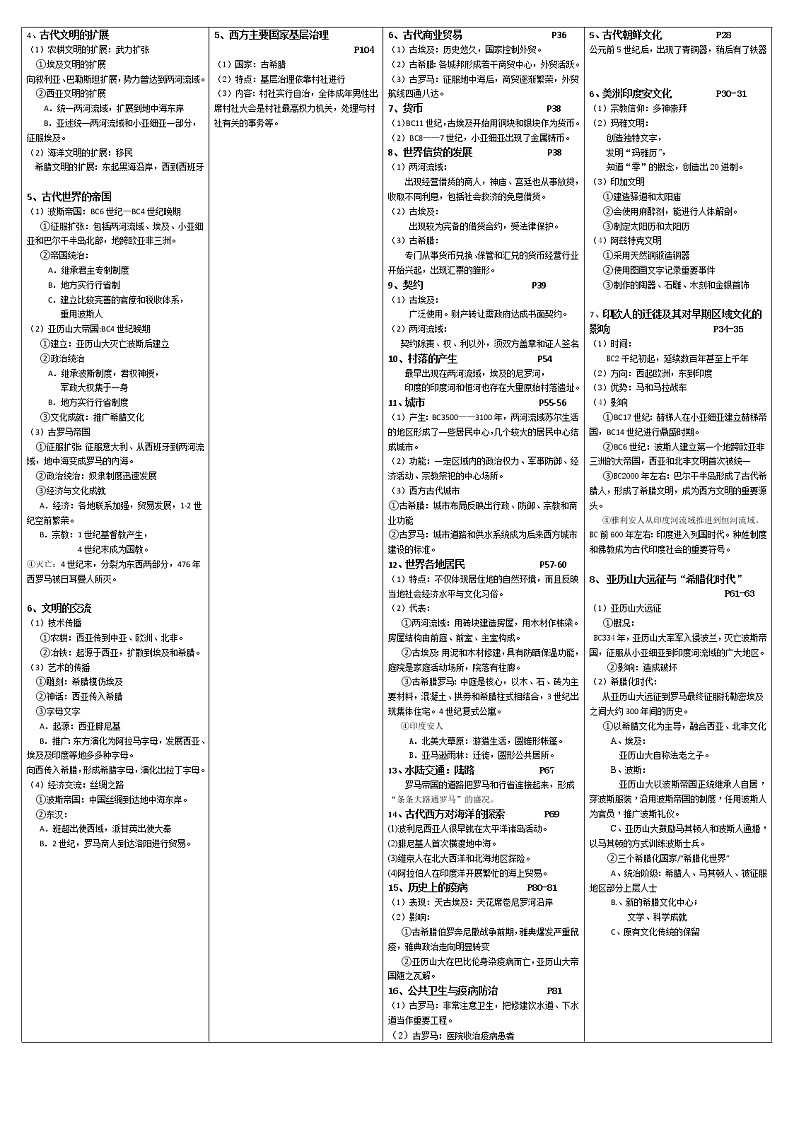 世界古代史部分:中外历史纲要与选择性必修主干知识整合—2023届高三历史一轮复习第2页