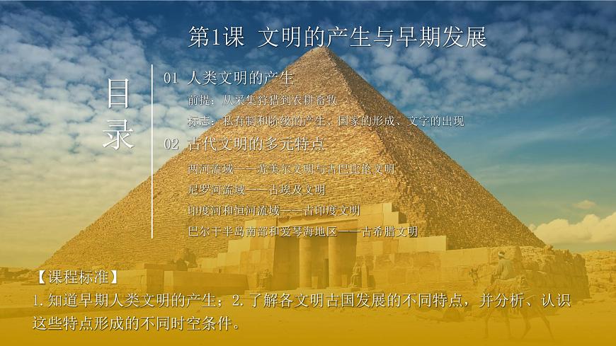 第1課 文明的產(chǎn)生與早期發(fā)展 課件第2頁