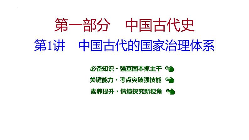 第1讲 中国古代的国家治理体系 课件--2023届高考统编版历史二轮复习第2页