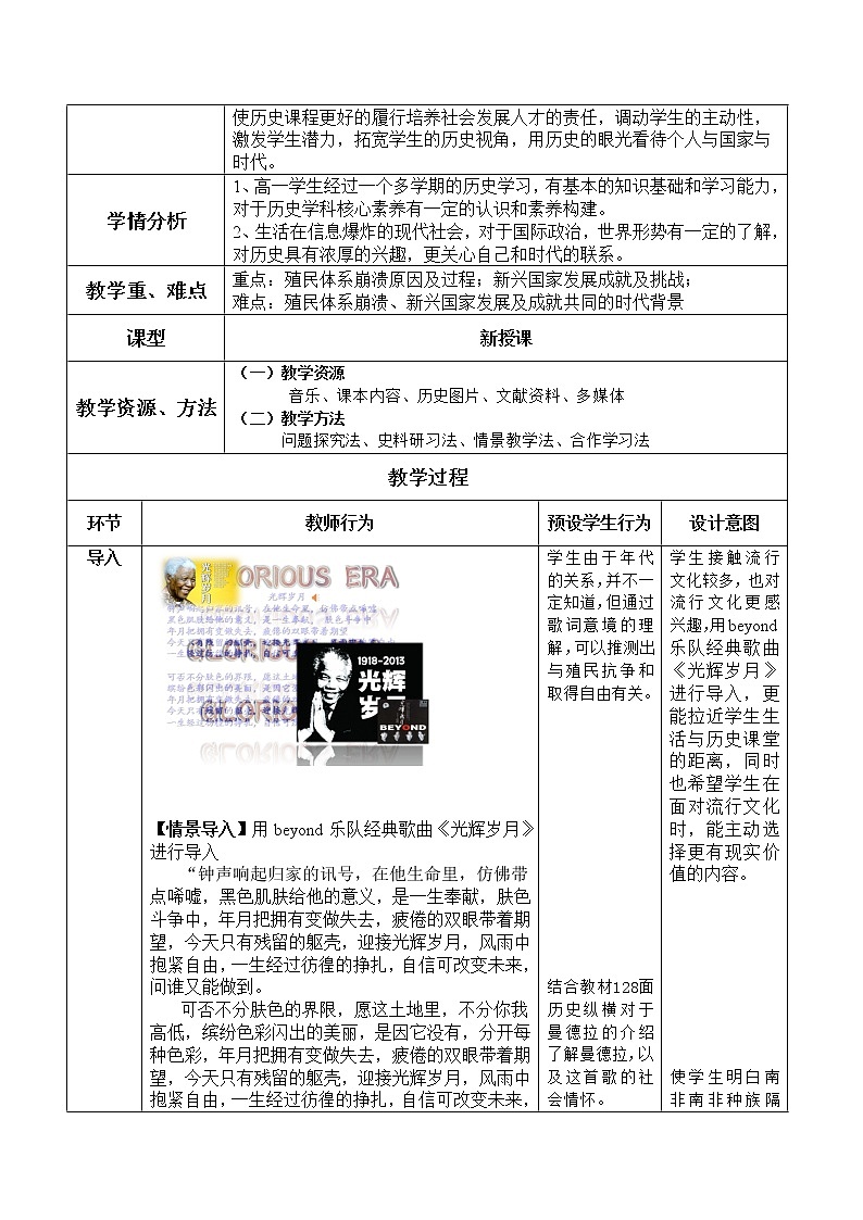 必修下人世界殖民体系的瓦解与新兴国家的发展教案第2页