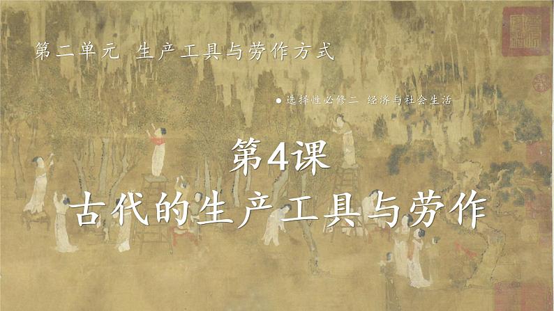 第4课《古代的生产工具与劳作》课件--2022-2023学年高中历史统编版(2019)选择性必修二第1页