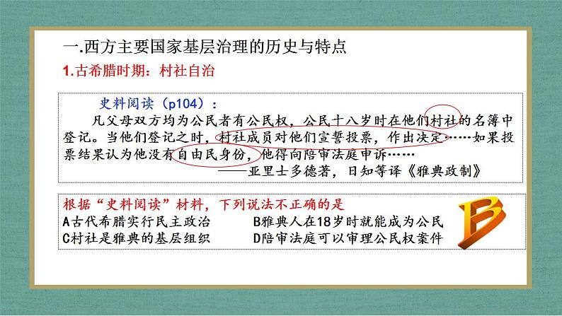第18课 世界主要国家的基层治理与社会保障 课件--2022-2023学年高中历史统编版(2019)选择性必修一国家制度与社会治理04