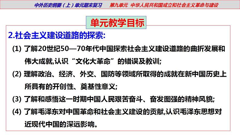 【期末综合复习】统编版历史(中外历史纲要上)期末-第九单元:中华人民共和国的成立和社会主义建设(复习课件)第5页