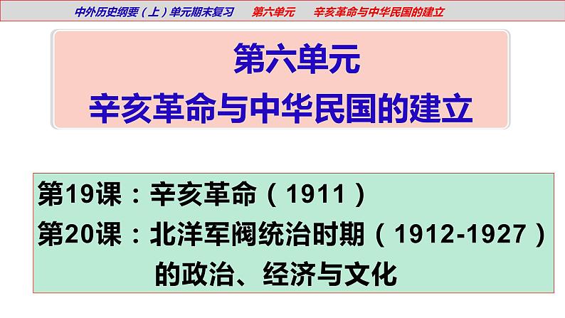 【期末综合复习】统编版历史(中外历史纲要上)期末-第六单元:辛亥革命与中华民国的建立(复习课件)04