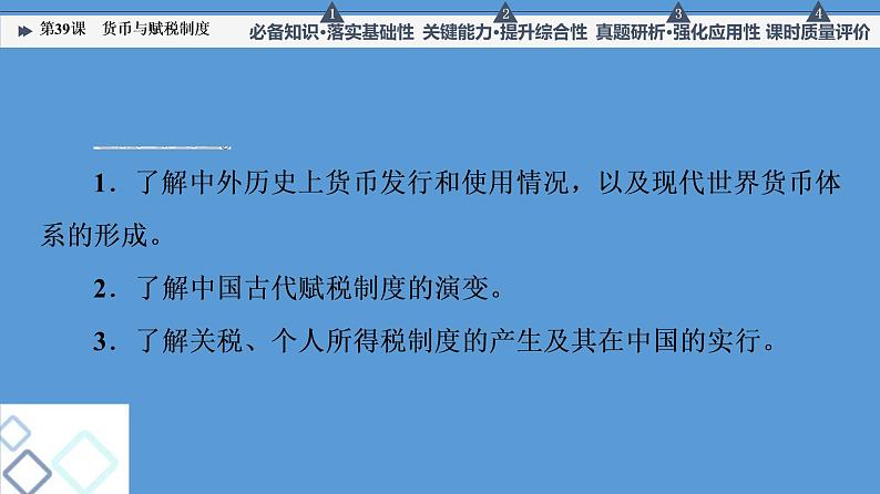 高中历史第39课 货币与赋税制度 课件 练习题第4页
