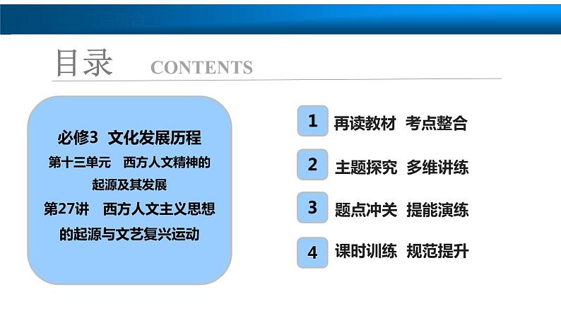 高中历史一轮复习第27讲 西方人文主义思想的起源与文艺复兴运动课件PPT第4页