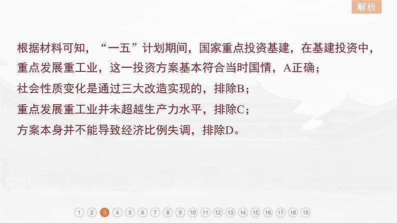 高中历史2023年高考历史一轮复习(部编版新高考) 阶段检测3 中国现代史课件PPT第7页
