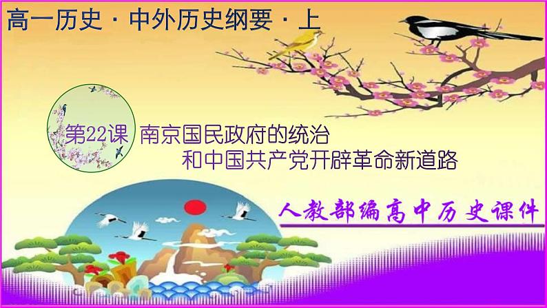 第22课 南京国民政府的统治和中国共产党开辟革命新道路——高一历史教学课件(中外历史纲要上)01