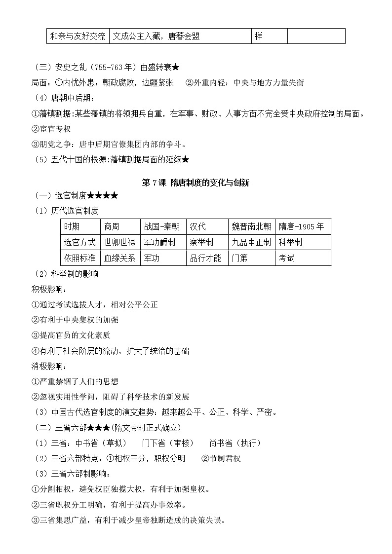 第二单元 三国两晋南北朝的民族交融与隋唐统一多民族封建国家的发展 寒假巩固练习--2022-2023学年高中历史统编版(2019)必修中外历史纲要上册03