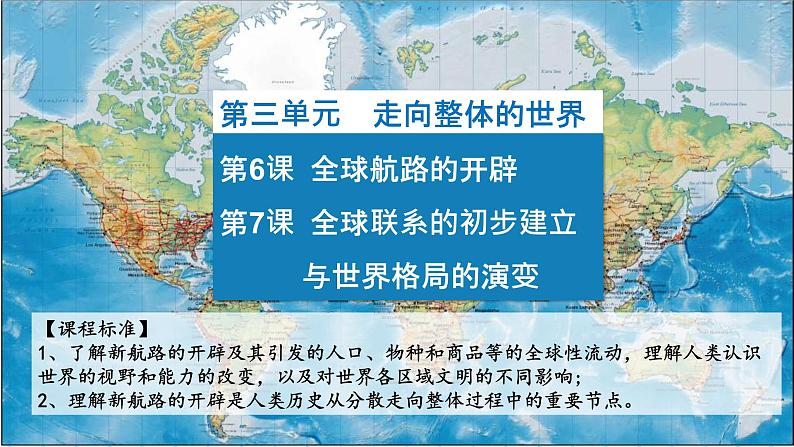 2021-2022学年部编版必修下册:第6课 全球航路的开辟(课件)第1页