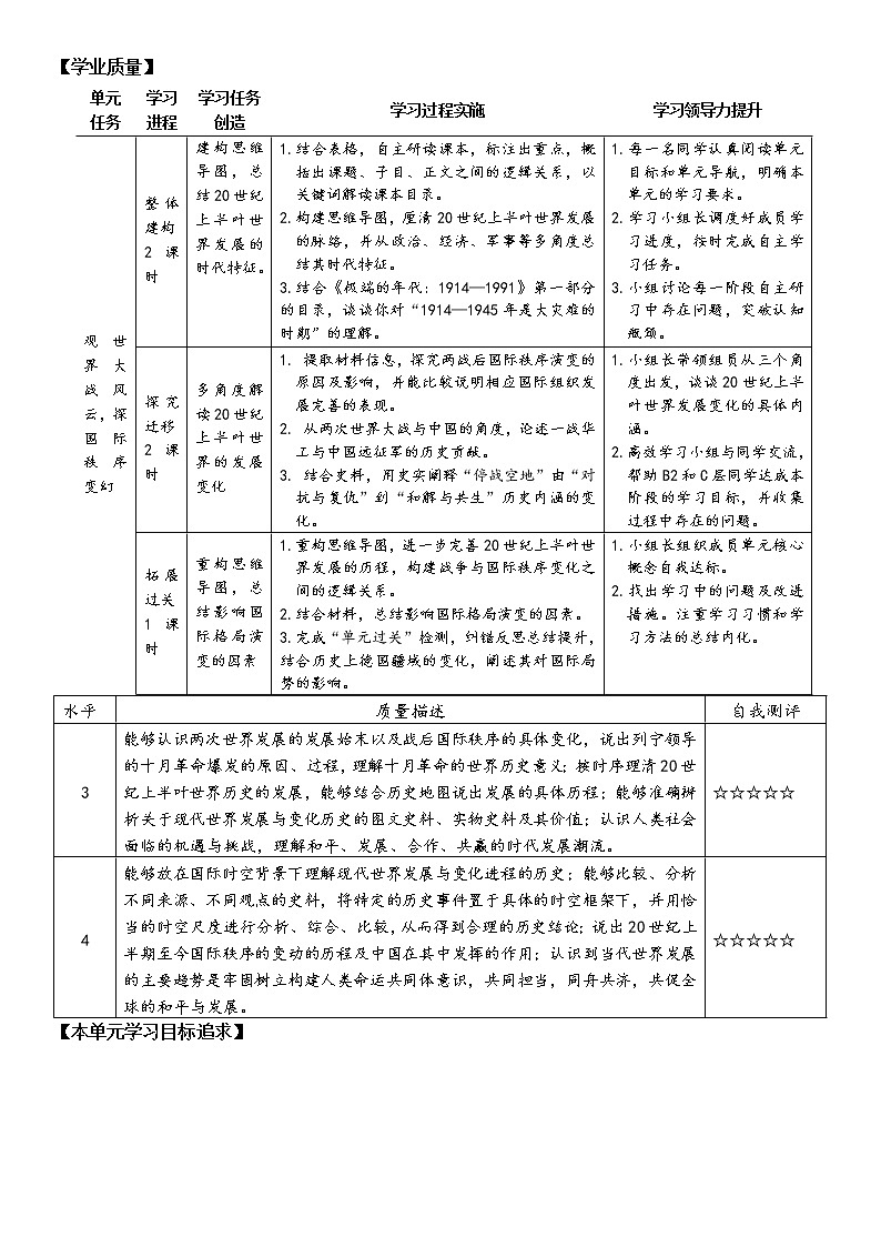 两次世界大战与国际秩序的演变 复习学案--2023届高考统编版历史一轮复习第3页