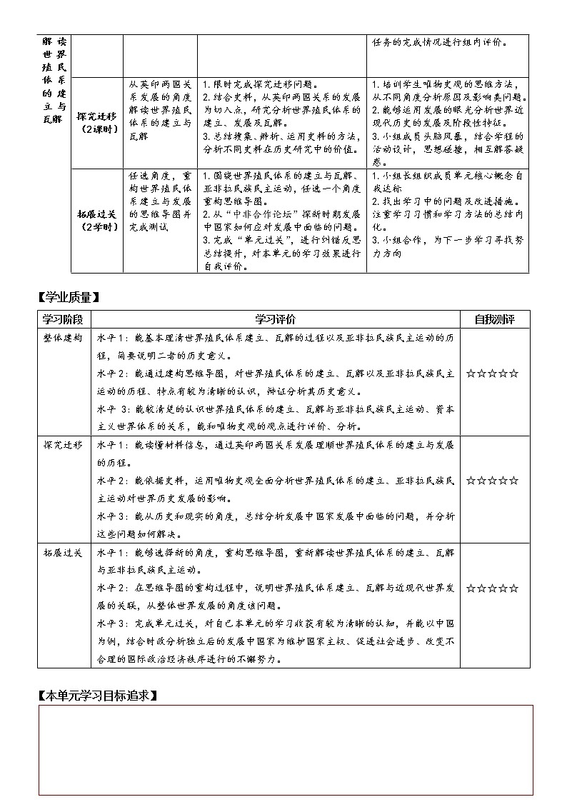世界殖民体系的建立与瓦解 复习学案--2023届高考统编版历史一轮复习第3页