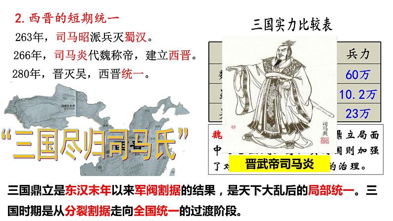 高中历史统编版(2019)必修中外历史纲要上册第5课 三国两晋南北朝的政权更迭与民族交融(共38张ppt)第5页