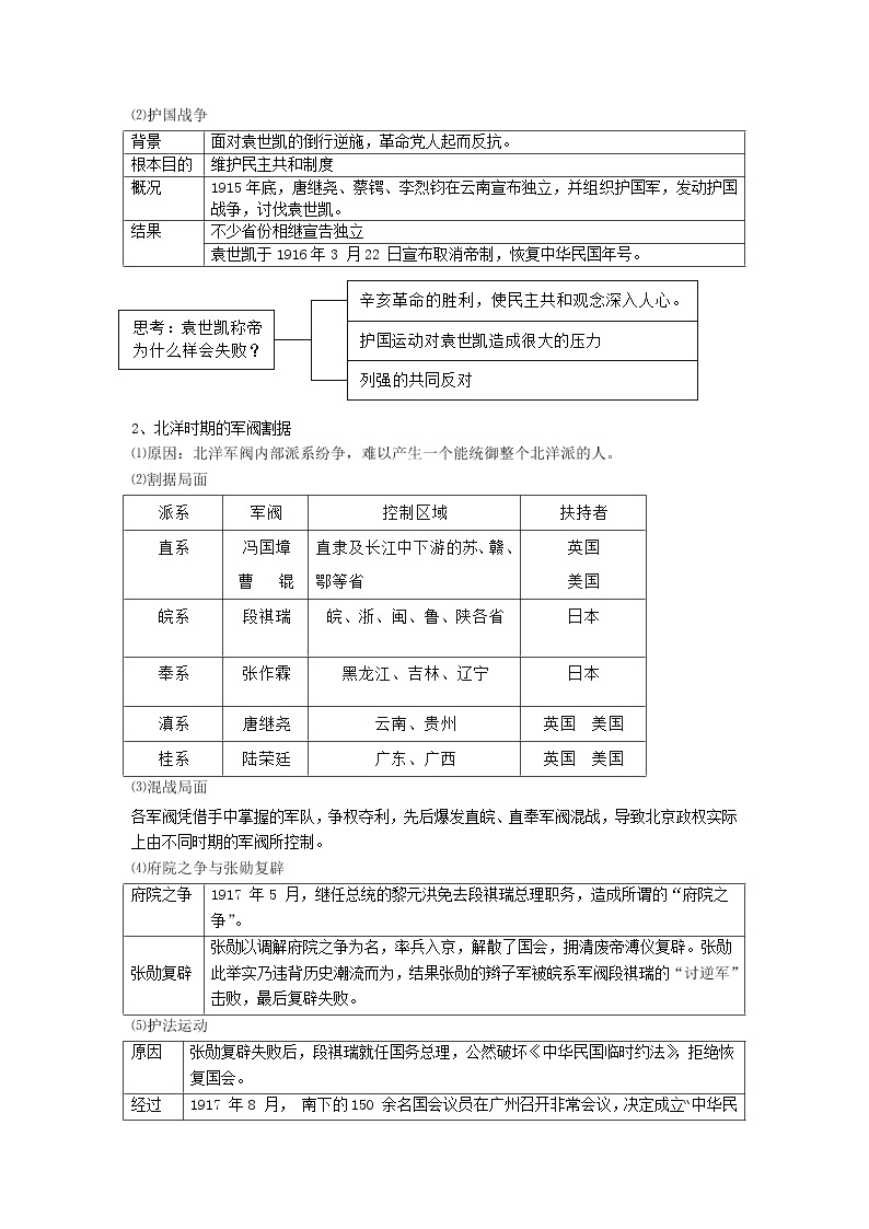 高中历史人教统编版中外历史纲要（上）第20课 北洋军阀统治时期的政治、经济与文化 课件+教学设计+课后精炼03