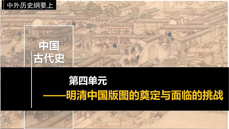 统编版(2019)必修中外历史纲要上第15课 明至清中叶的经济与文化 课件01