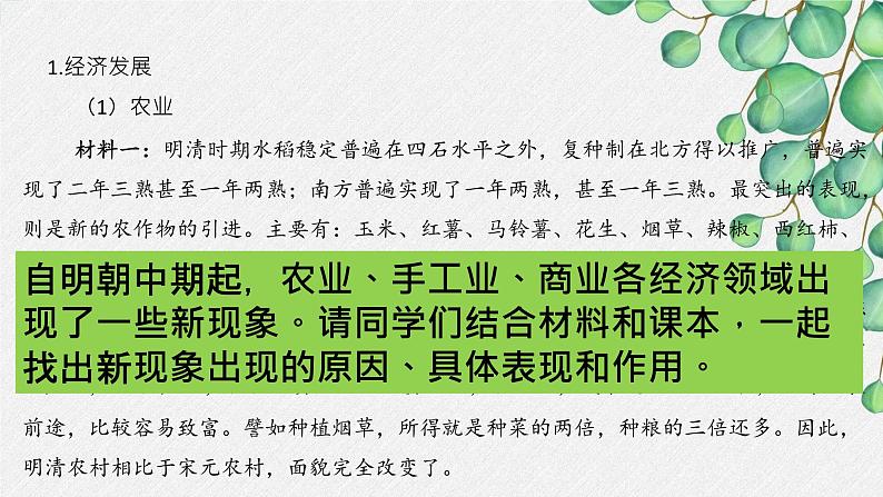 纲要上第15课 明至清中叶的经济与文化(教学课件)04