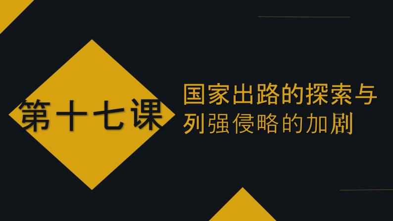 统编版（2019）中外历史纲要（上）第17课《国家出路的探索与列强侵略的加剧》课件01