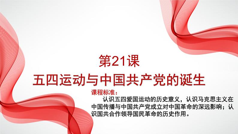 第21课 五四运动与中国共产党的诞生(课件)-【魅力中国史】2022-2023学年高一历史同步【课件+教案】精品实用教学课件(中外历史纲要上)01