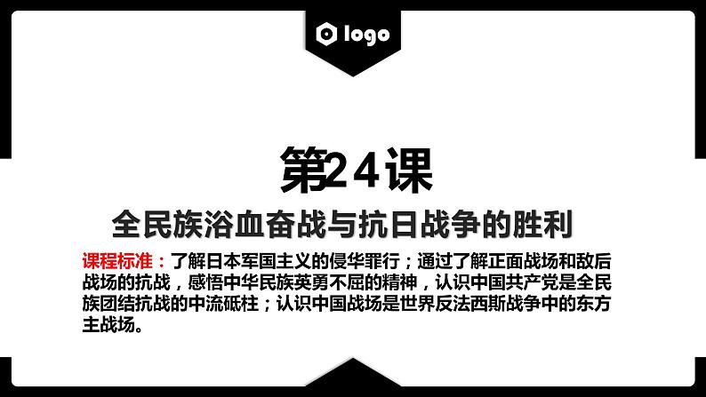 第24课 全民族浴血奋战与抗日战争的胜利(课件)-【魅力中国史】2022-2023学年高一历史同步【课件+教案】精品实用教学课件(中外历史纲要上)01