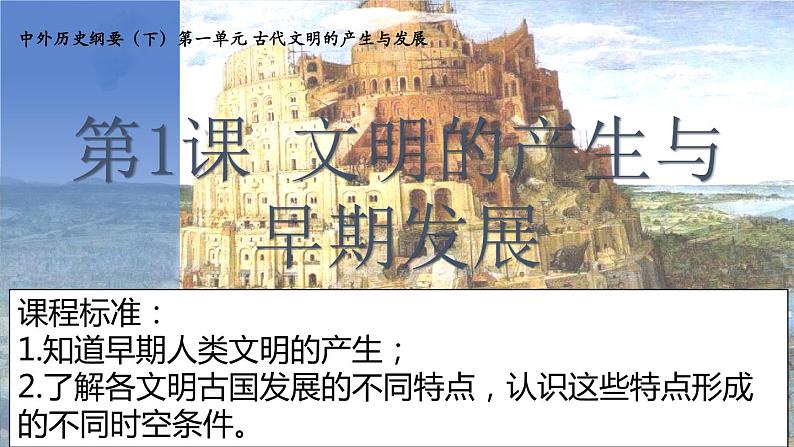 第1课 文明的产生与早期发展课件PPT第2页