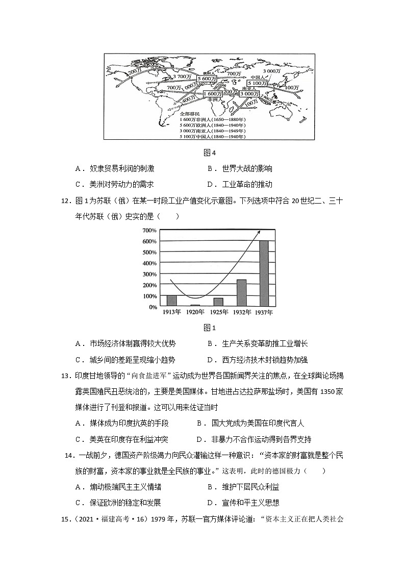 世界史 训练题--2023届高考统编版历史一轮复习03