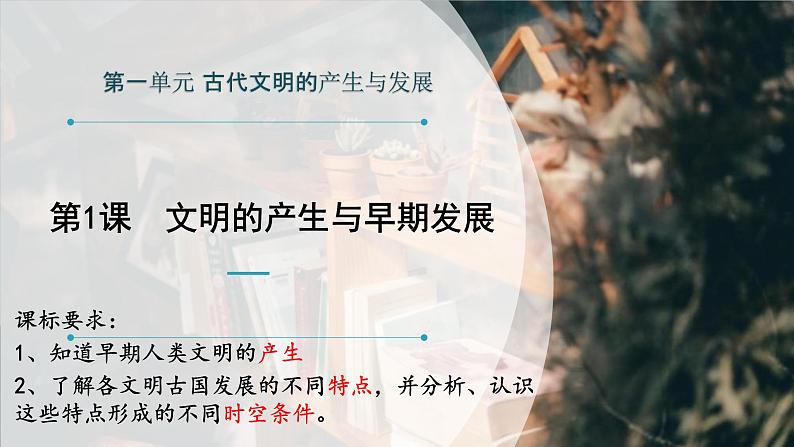 第1课 文明的产生与早期发展 课件--2022-2023学年统编版(2019)高中历史必修中外历史纲要下册第1页