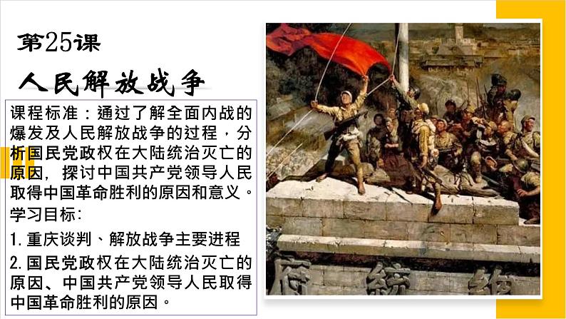第25课 人民解放战争课件--2022-2023学年高中历史统编版(2019)必修中外历史纲要上册第2页