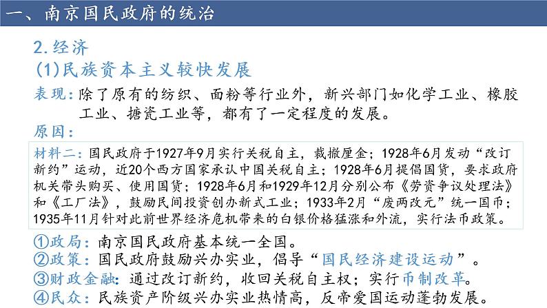 第22课 南京国民政府的统治和中国共产党开辟革命新道路 课件08