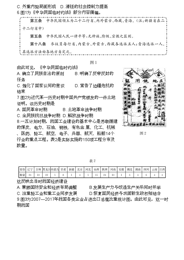 2023德州高三上学期期末考试历史含答案02