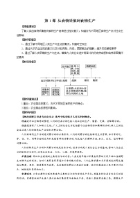 高中历史人教统编版选择性必修2 经济与社会生活第1课 从食物采集到食物生产教案