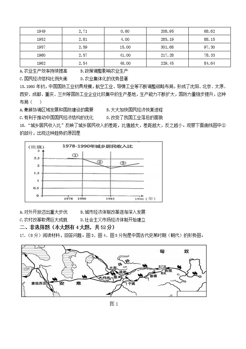 福建省福州市平潭岚华中学2023届高三上学期第一次月考历史试题第3页