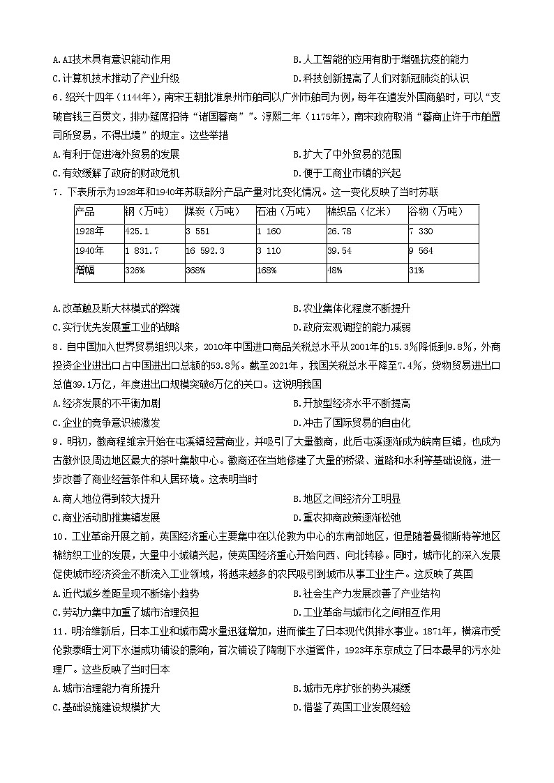 高二历史试卷第2页