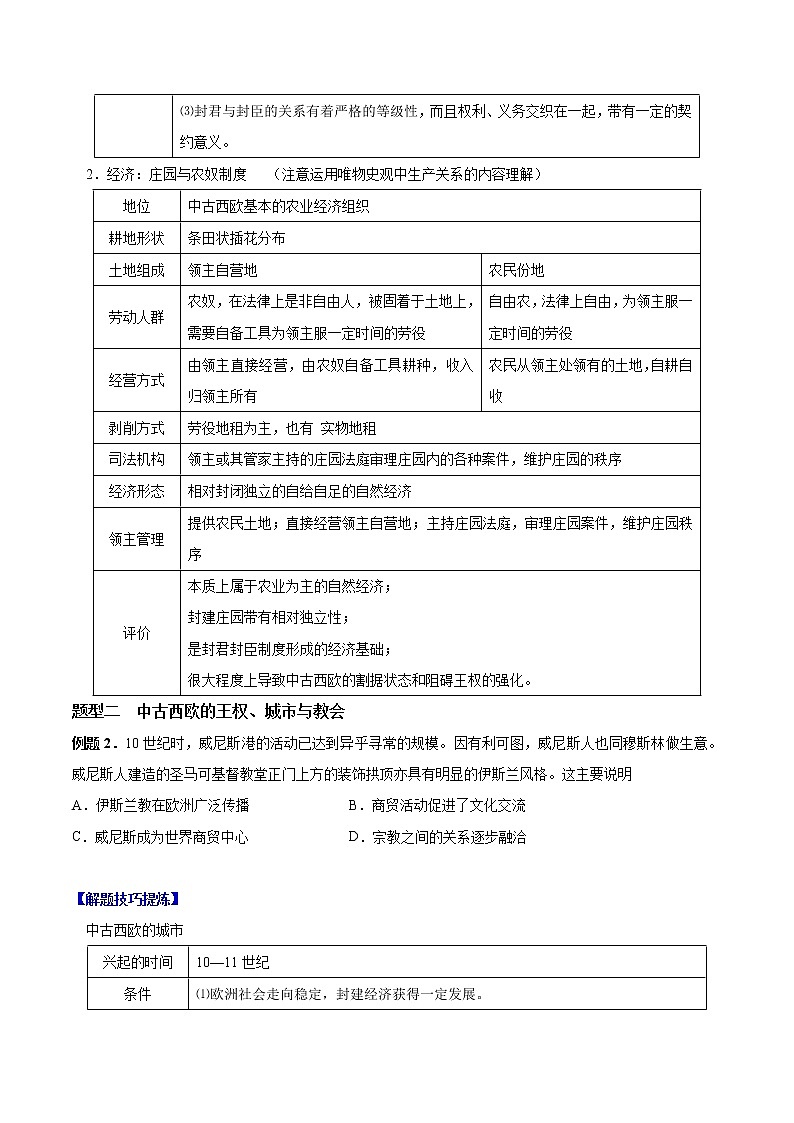 必考点02 中古世界(原卷版)第2页