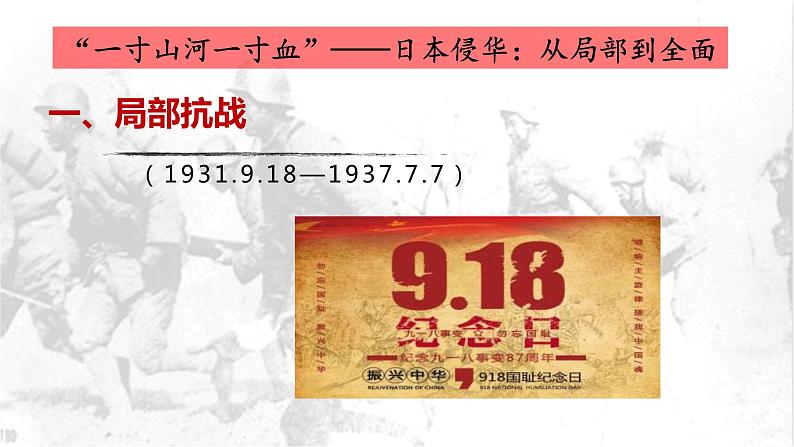 第23课 从局部抗战到全面抗战课件 高中历史统编版(2019)必修中外历史纲要上册第4页
