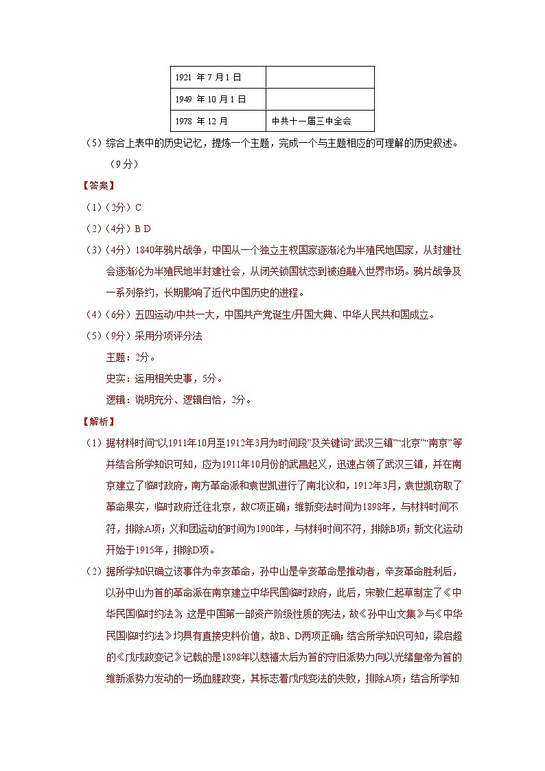 2023年高考政治第二次模拟考试卷—历史(上海A卷)(全解全析)第2页