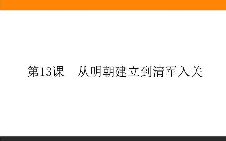 第13课 从明朝建立到清军入关课件PPT第1页