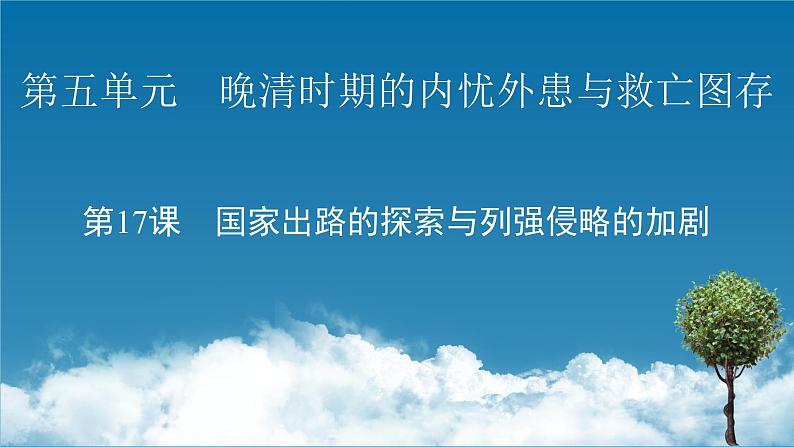 第17课 国家出路的探索与列强侵略的加剧课件PPT第1页