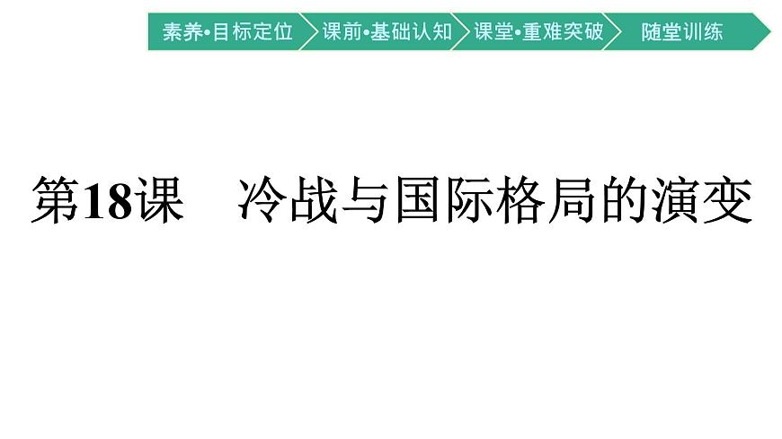 第18課　冷戰(zhàn)與國(guó)際格局的演變課件PPT第1頁
