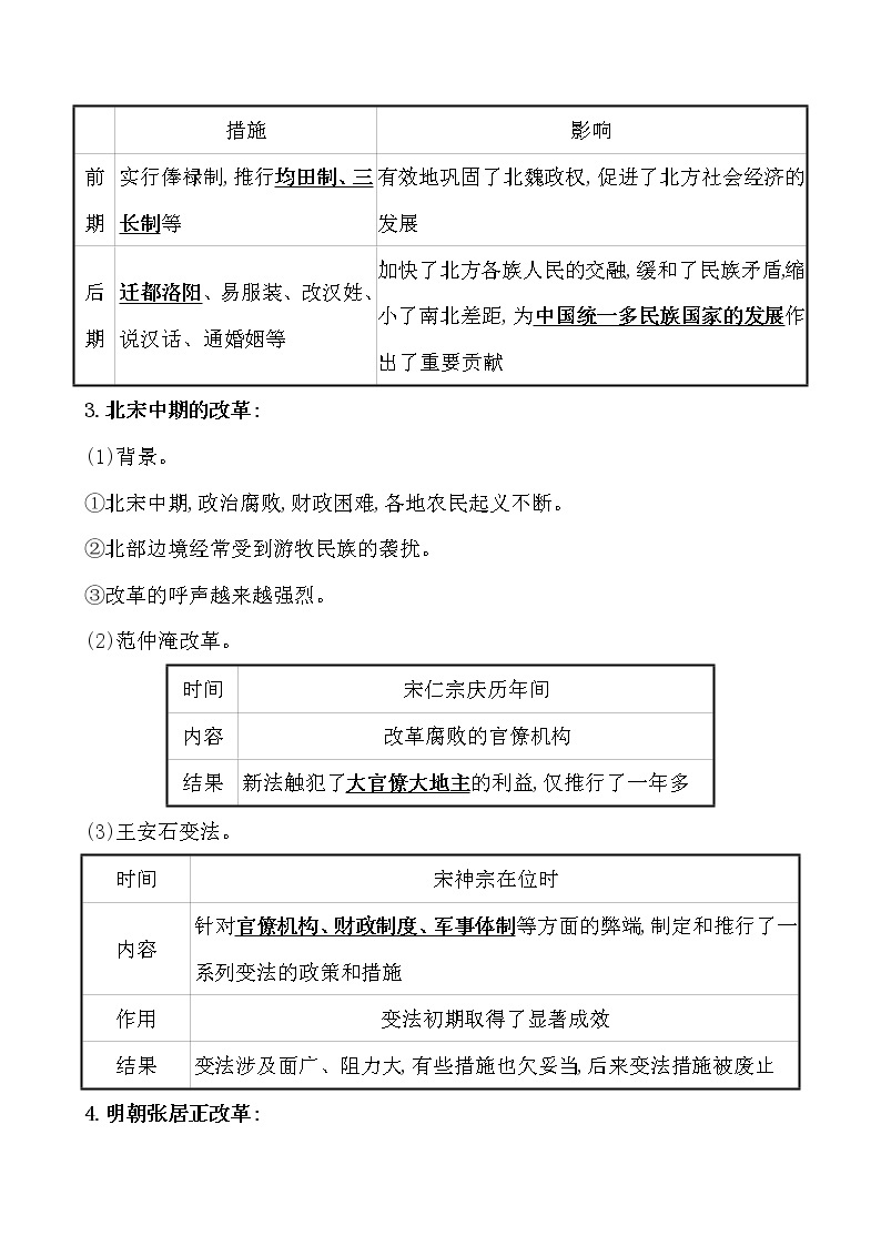 高考历史一轮复习课题53 中国历代变法和改革 教案 (含详解)02