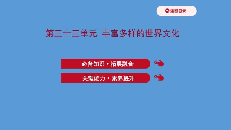 (新高考)高考历史一轮复习课件第三十三单元 丰富多样的世界文化 课件 (含详解)01