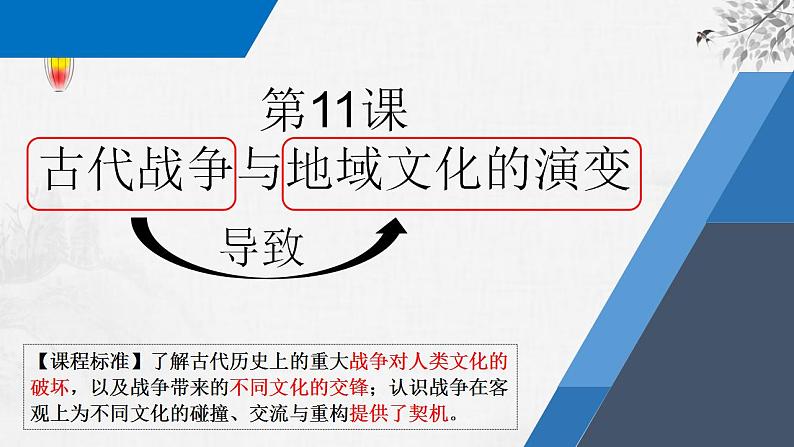 2022-2023学年统编版(2019)高中历史选择性必修3第11课 古代战争与地域文化的演变 课件02
