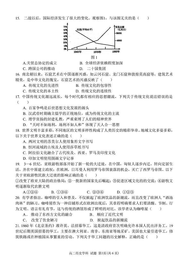 改高二历史试题第3页