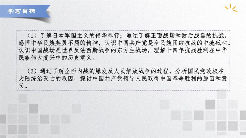 单元复习08 中华民族的抗日战争和人民解放战争【过知识】- 2022-2023学年高一历史单元复习（统编版·中外历史纲要上） 课件02