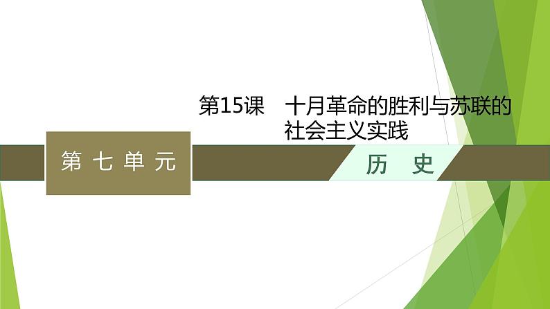 第15课 十月革命的胜利与苏联的社会主义实践课件PPT01