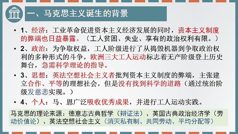 第11课 马克思主义的诞生与传播 课件--2022-2023学年高中历史统编版(2019)必修中外历史纲要下册第6页