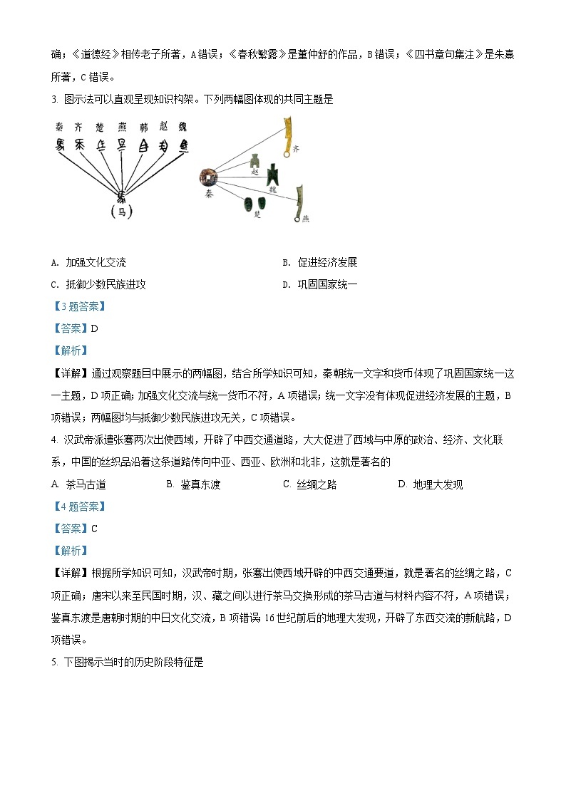 精品解析：辽宁省2021年普通高中学业水平考试模拟（一）历史试题（合格考）02