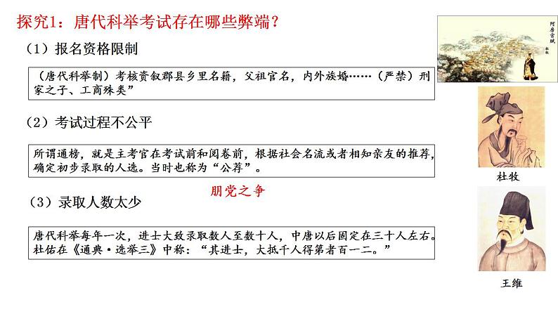 中国古代的选官制度 专题复习课件--2023届高三统编版历史二轮专题复习第7页