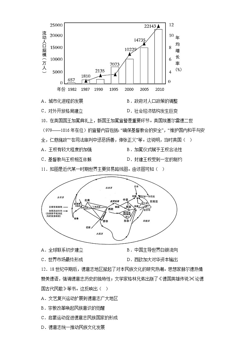 历史(山东卷)-学易金卷:2023年高考考前押题密卷(含答案)03