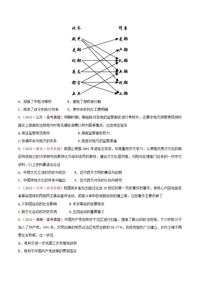 真题重组卷03——2023年高考历史真题汇编重组卷(江苏专用)02