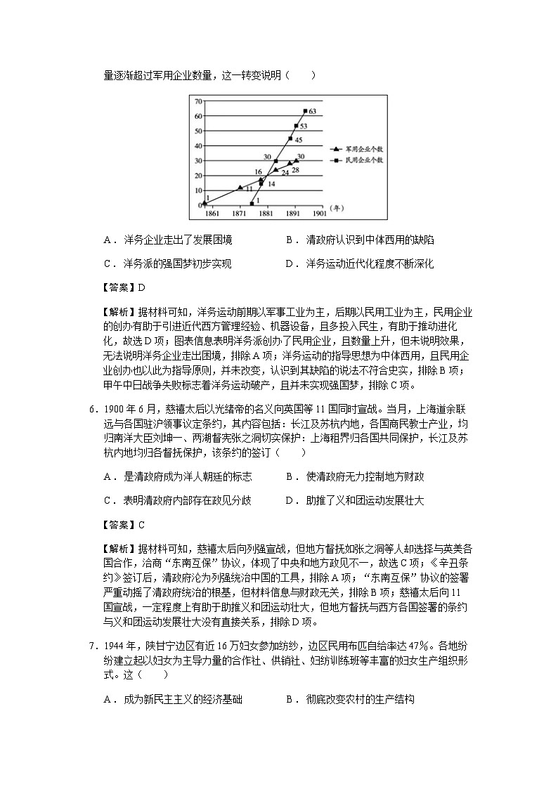 2023届山东省普通高中学业水平等级考试高三模拟(三)历史试题含解析第3页